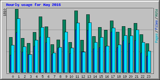 Hourly usage for May 2016